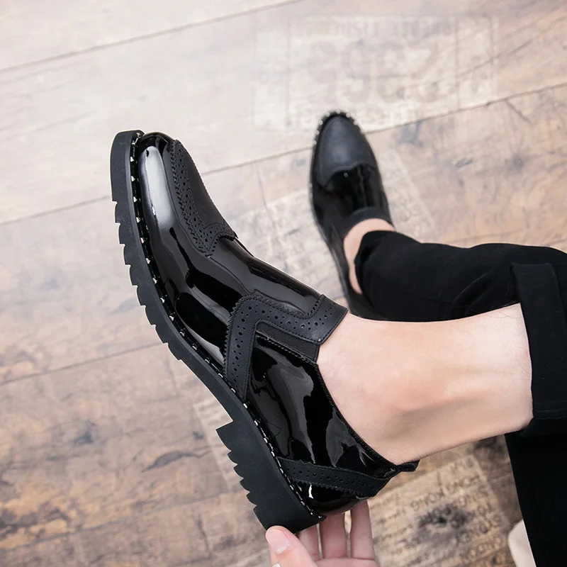 Large size 38-48 Leather Casual Shoes Round Toe Men's Slip-on Loafers With Buckles Leather wedding working Mens Dress Shoes w5 Large size 38-48 Leather Casual Shoes Round Toe Men's Slip-on Loafers With Buckles Leather wedding working Mens Dress Shoes w5
