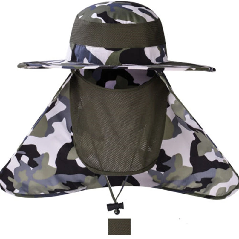 Outdoor Unisex Large Round Brim Sun Block Quick Drying Fishing Hats
