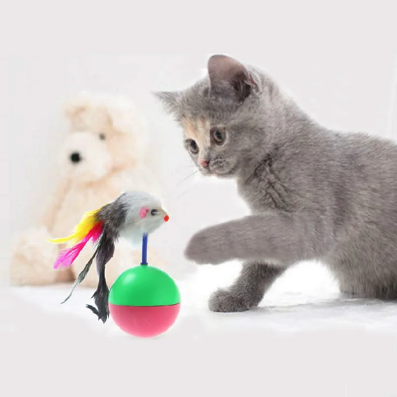 Pet Cat Toys Mimi Favorite Mouse Tumbler Plastic Toys Balls for Cats