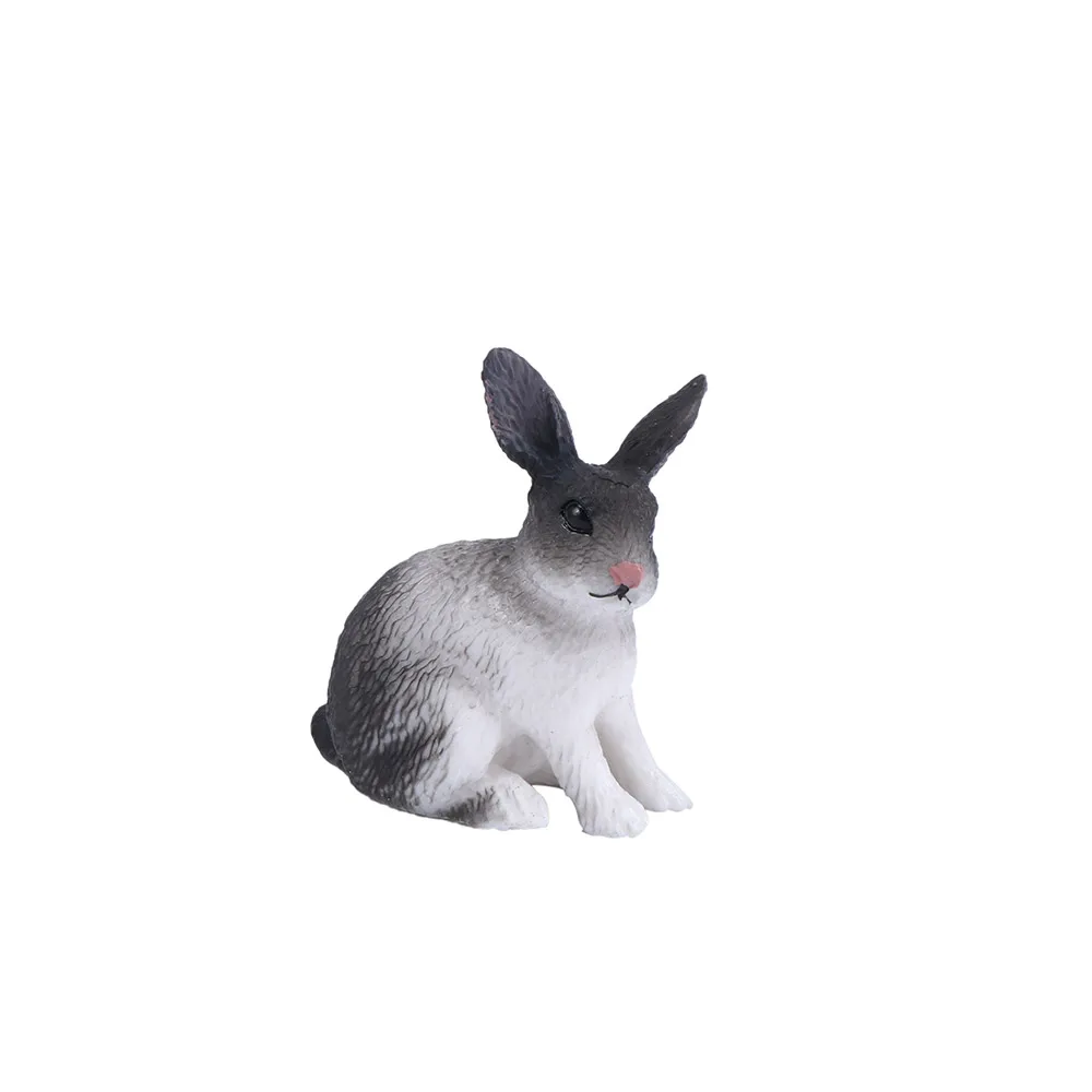 Имитация мини-кролика, модель животного, фигурка зайца, домашний декор, сказочное украшение сада, аксессуары, современная статуя