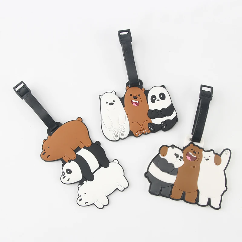 Travel Accessories Cute Cartoon Bear Luggage Tag Silica Gel Suitcase ID Address Holder Baggage Boarding Tags Portable Label 1