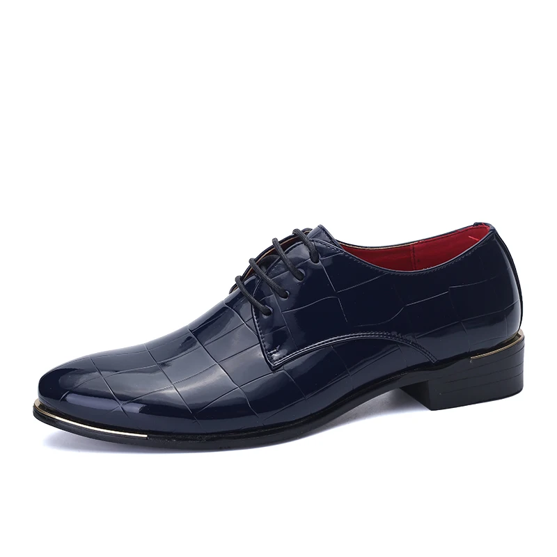 

Men Dress Leather Shoes Slip on Fashion Male Formal Oxford Shoes Flats Pointed Toe Party Wedding Shoes for Men