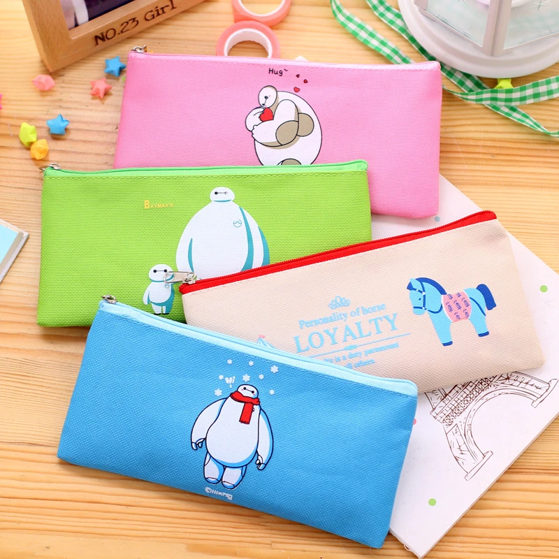 K405 creative stationery white large Oxford cloth zipper bag zipper bag