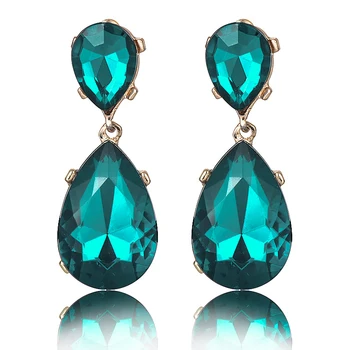 

Hot sale fashion earring full crystal drop earring for women party girl crystal statement jewelry pendant drop earring e095