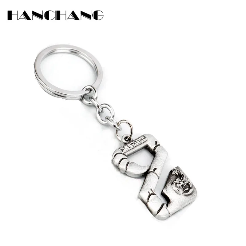 

HANCHANG Man Personalized Keyring Scorpion Key Chain Creative Hip Hop Jewelry Scorpio Pendants Keychain llaveros