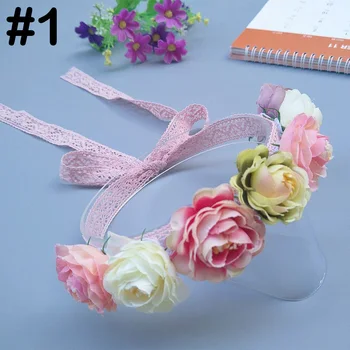 

free shipping 20pcs flower headbands lace flower bows girl hair flower hairband baby hair accessories