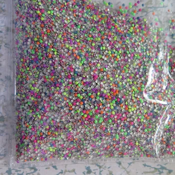 

1 Bag OD-75-Mix Free Shipping 3D 1.5mm Neon MiX Round Metal Stud Shiny Nail Decoration Lovely Outlooking