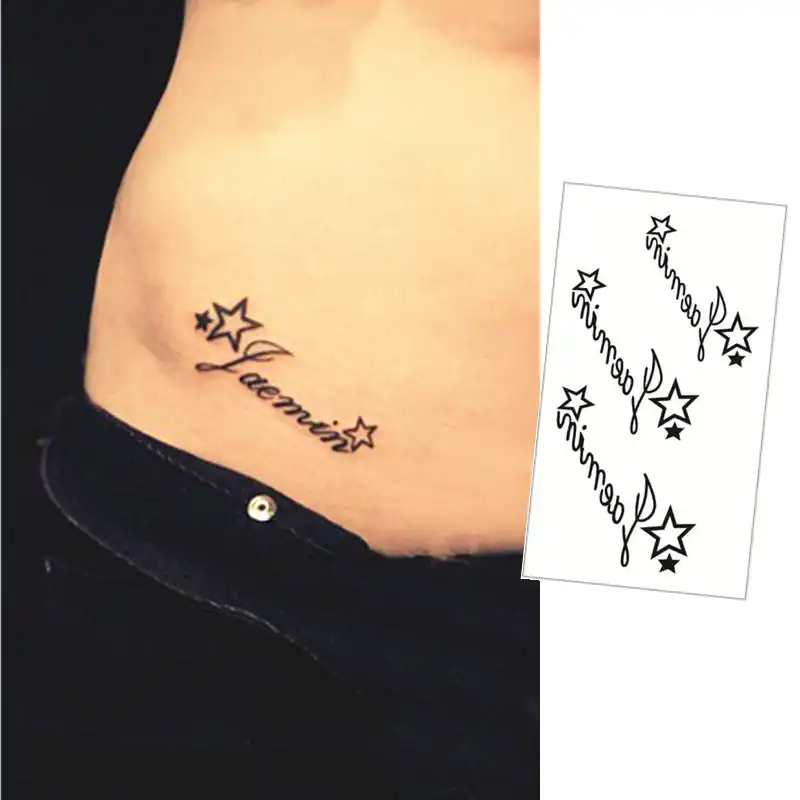 Shnapign Small Star 3 Flash Tattoo Hand Sticker 1056cm