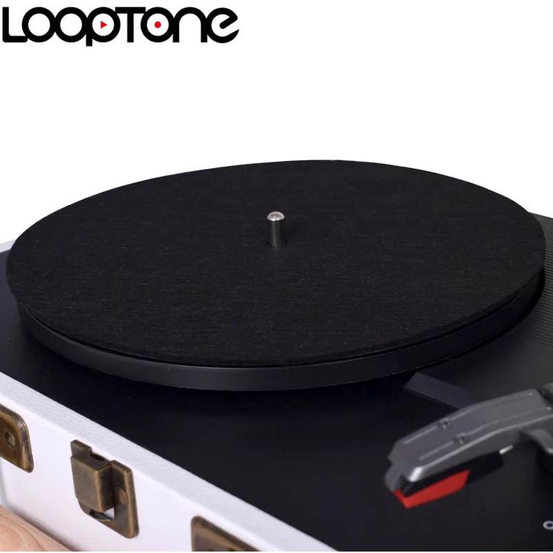 LoopTone антистатический войлочный коврик для поворотного стола, предназначенный для четкого и живого качества звука, Универсальный для всех виниловых проигрывателей LP