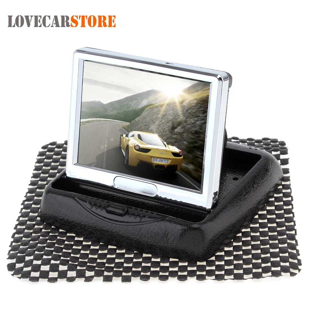 

3.5 Inch TFT LCD Foldable HD Car Rear View Parking Monitor Auto Reverse Backup Rearview Monitor Support DVD / VCD 2 Video Input