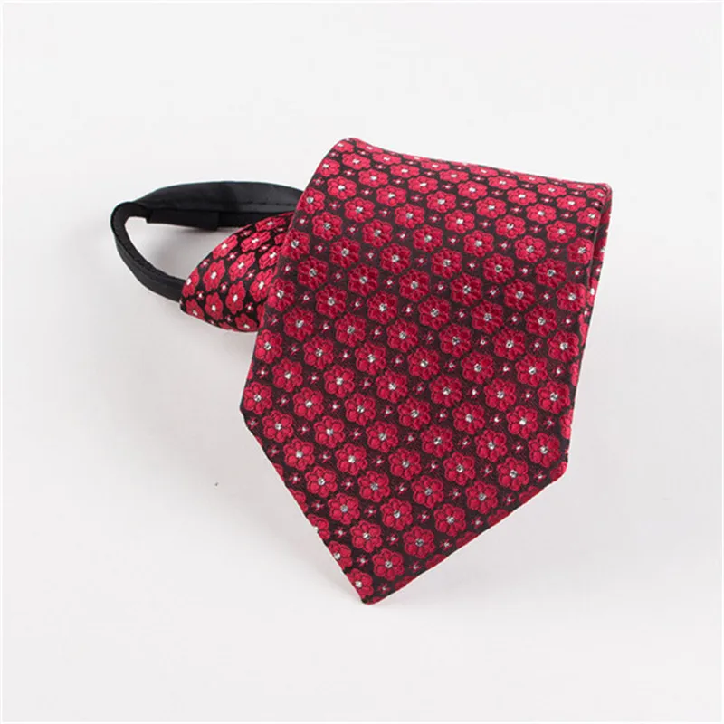 TagerWilen 8 см галстук для мужчин на молнии Тонкий узкий ленивый галстук легко тянет веревку галстук корейский стиль полосатый горошек свадебный T-113 - Цвет: 8