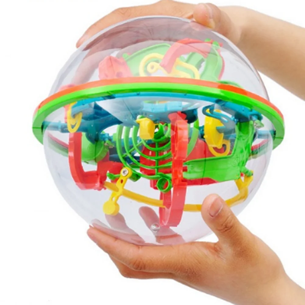 Большой размер 3D лабиринт волшебный прокатный Глобус шар мраморная головоломка кубики логический шар-лабиринт