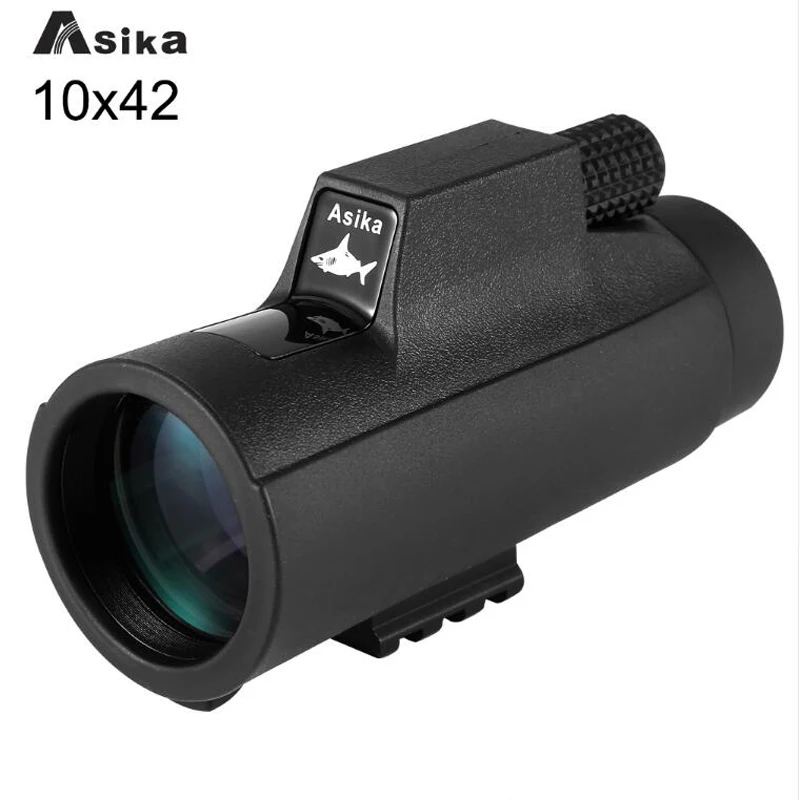 

10x42 Monocular Waterproof Telescope Binoculars With Bak4 Prism Monocular Telescope Center Focus Travel Camping With Hand Strap