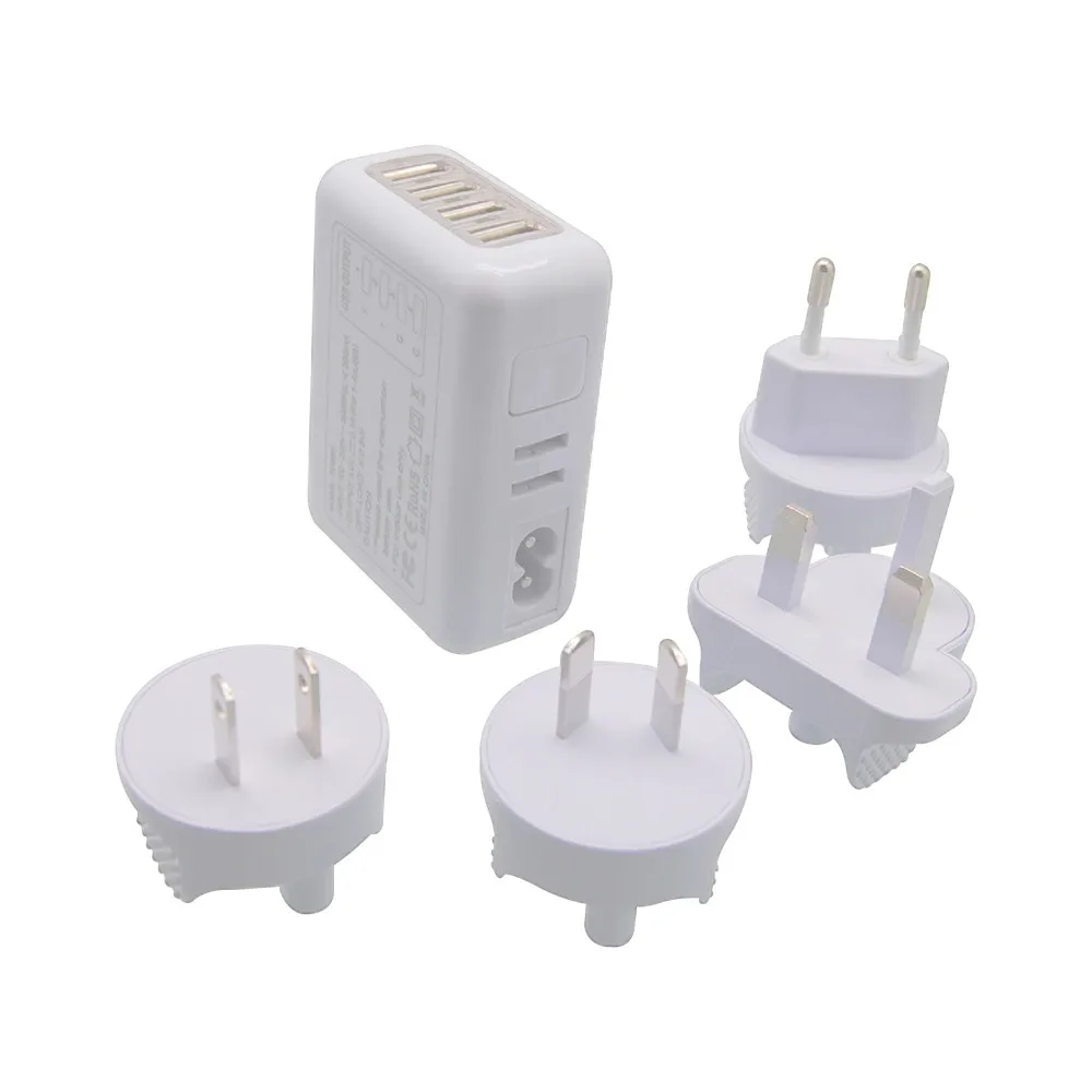 4 USB Ports AC Universal Travel Wall Adaptor Travel