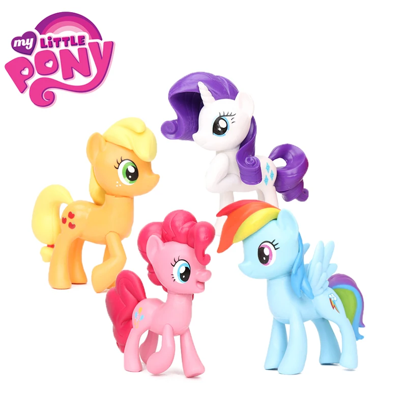 9 см игрушки My Little Pony Вентилятор Версия всех цветов радуги; платье с Сумеречной искоркой серии «маленькие пони Applejack фигурка Коллекционная модель