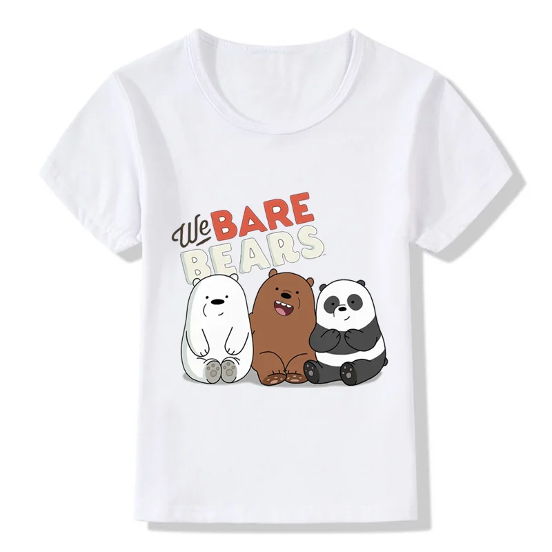 

Children Bear Black And Polar Fuse Into Panda Funny T-shirt Cartoon Bears Boys/girls Top T Shirt Summer Kids Clothes,ooo5184