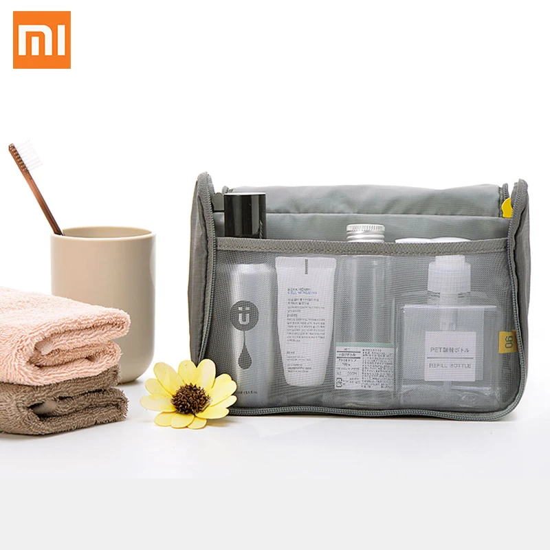 

Xiaomi 90Fun Travel Bag Portable Nylon Fabric Waterproof Large Opening U-shaped Hanging Design Half Net Storage Bath Shower Sets