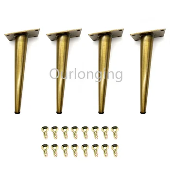 

4PCS 190x80mm Metal Furniture Legs Table Cabinet Golden Furniture Feet Diagonal Side Bracing Leg