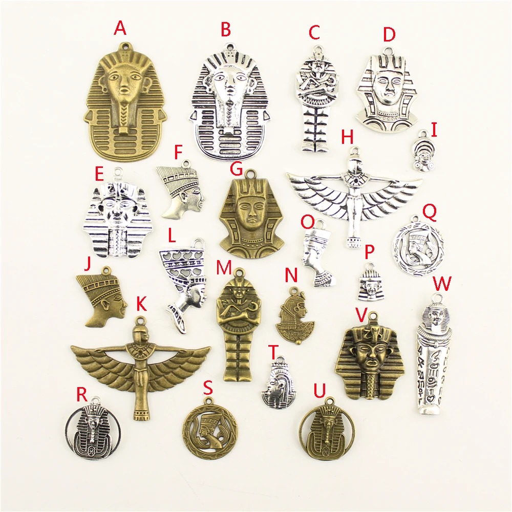 2 Pcs Egypt Pharaoh Queen Charms Pendant For DIY Jewelry Making Handmade Bracelet Necklace Key Chain Bag Accessories M030 | Украшения и