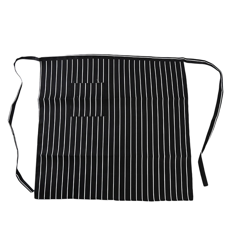 Kitchen Cooking Aprons Adult Cotton Stripe Oil Proof Work Dining Half-length Long Waist Apron Chef Cafe Bar Kitchen Cooking Bibs