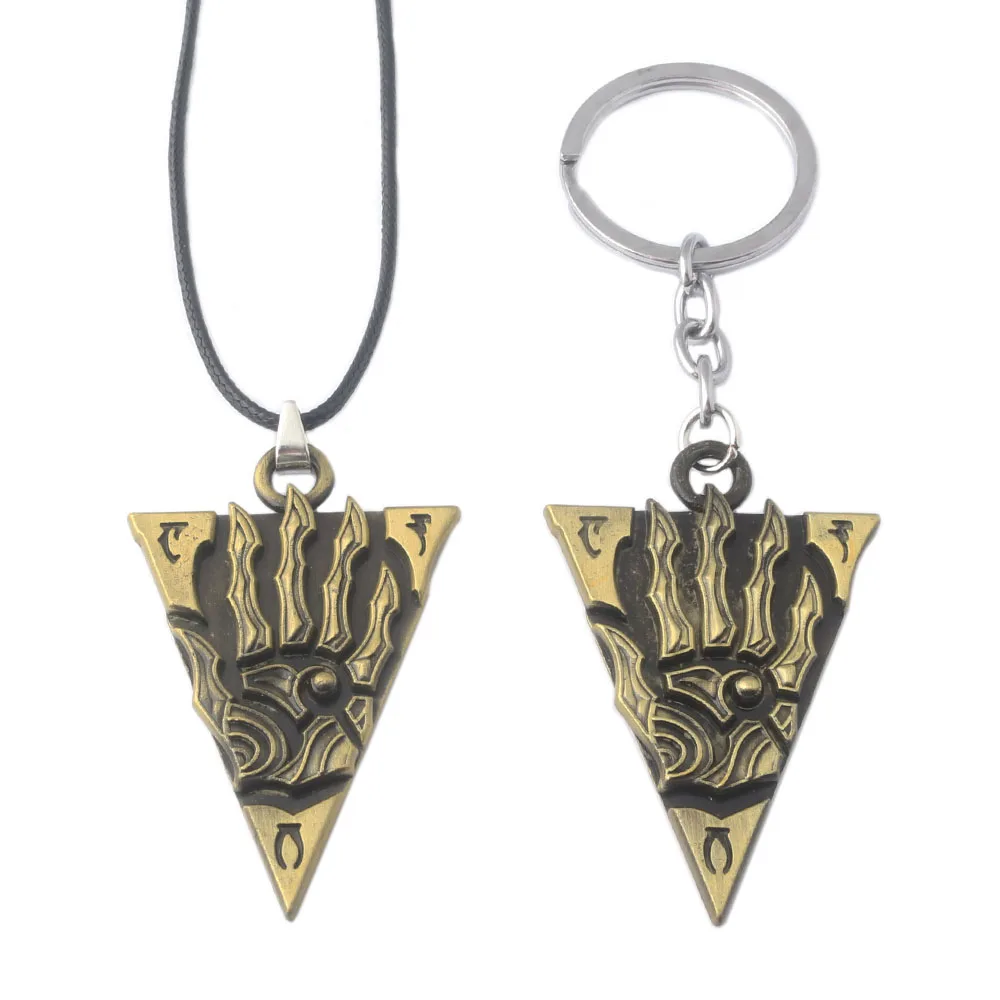 

M2 New Arrival The Elder Scrolls Morrowind Necklaces Leather Chain Skyrim Necklace Pendant For Men and Women Jewelry Gift