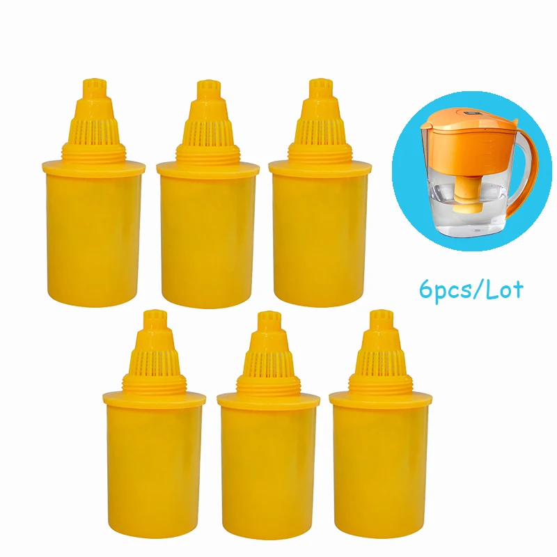

Alkaline Water Jug Replacement Cartridge 6pcs-Pack for 3.5 Litres Alkaline Water Ionizer Filter Pitcher Yellow Free Shipping