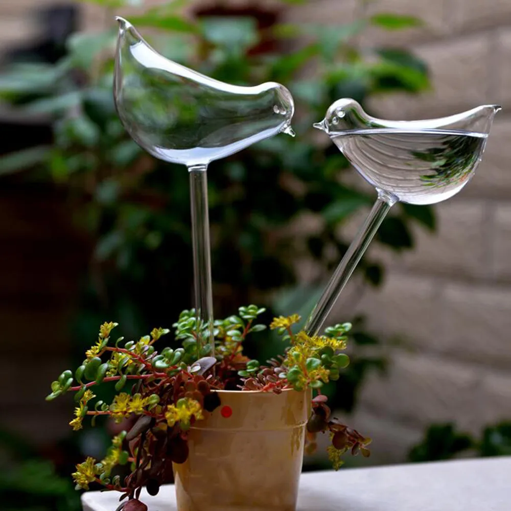 

Garden Glass Watering Sprinkler Cute Bird Shape For Garden Plant Watering Device Indoor Automatic Cute Birds Snail Swan Glass