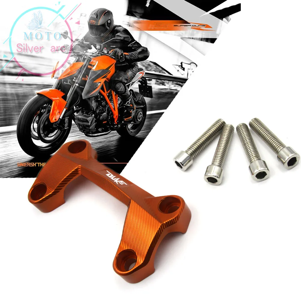 

New style of high quality motorcycle CNC Aluminum Handlebar Risers Top Cover Clamp fit for KTM DUKE 390 200 125 orange