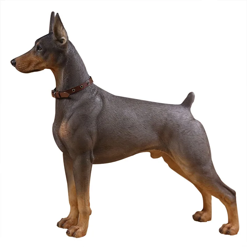 Статуя Doberman Pinscher, имитация животного, 1/6, солидер, статуэтка из смолы, искусство и ремесло, аксессуары для украшения дома L3403