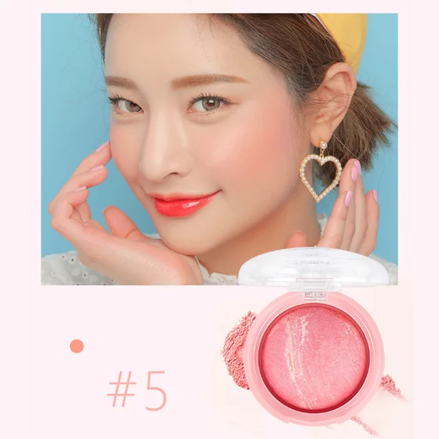 LIDEAL Blush Face Korean Make Up Bronzer Baking Blushes Powder Cosmetic