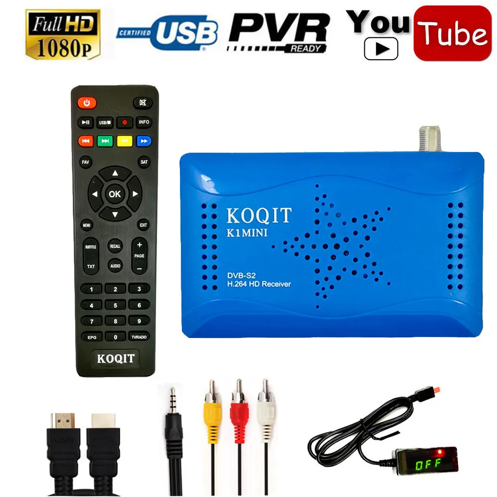 KOQIT Mini HD Digital Satellite Receiver tv Tuner DVB S2 Decoder Wifi Youtube 1080P iks sks Cline Biss PowerVu Dual USB diseqc KOQIT Mini HD Digital Satellite Receiver tv Tuner DVB S2 Decoder Wifi Youtube 1080P iks sks Cline Biss PowerVu Dual USB diseqc