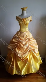

Beauty and the Beast costume women adult princess Belle costume cosplay halloween costumes for women Fancy dress fantasy custom