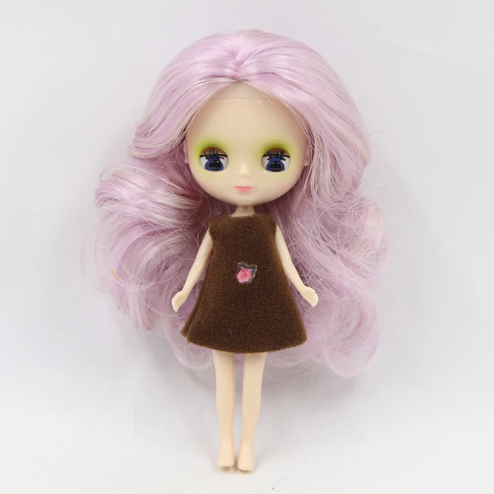 Фабрика мини blyth кукла 10 см красочные волосы цвет с случайным платье с челкой или без челки нормальное тело DIY модные игрушки