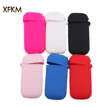 XFKM 6 Colors Red Grey Black Blue Clear Silicone Case for IQOS Pocket Charge Anti Scratch