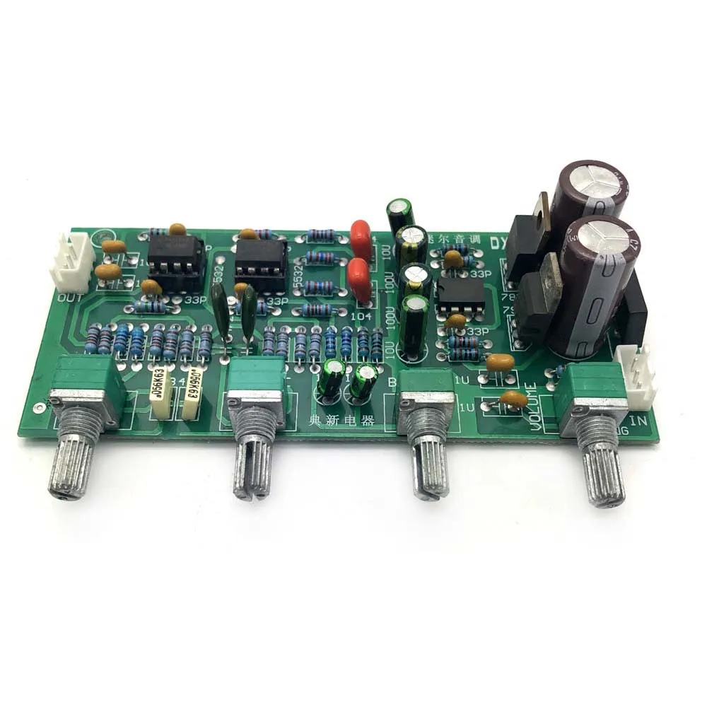 NE5532 HIFI Двойной AC 12 V 15 усилитель тона аудио Плата с тройным басом Регулировка