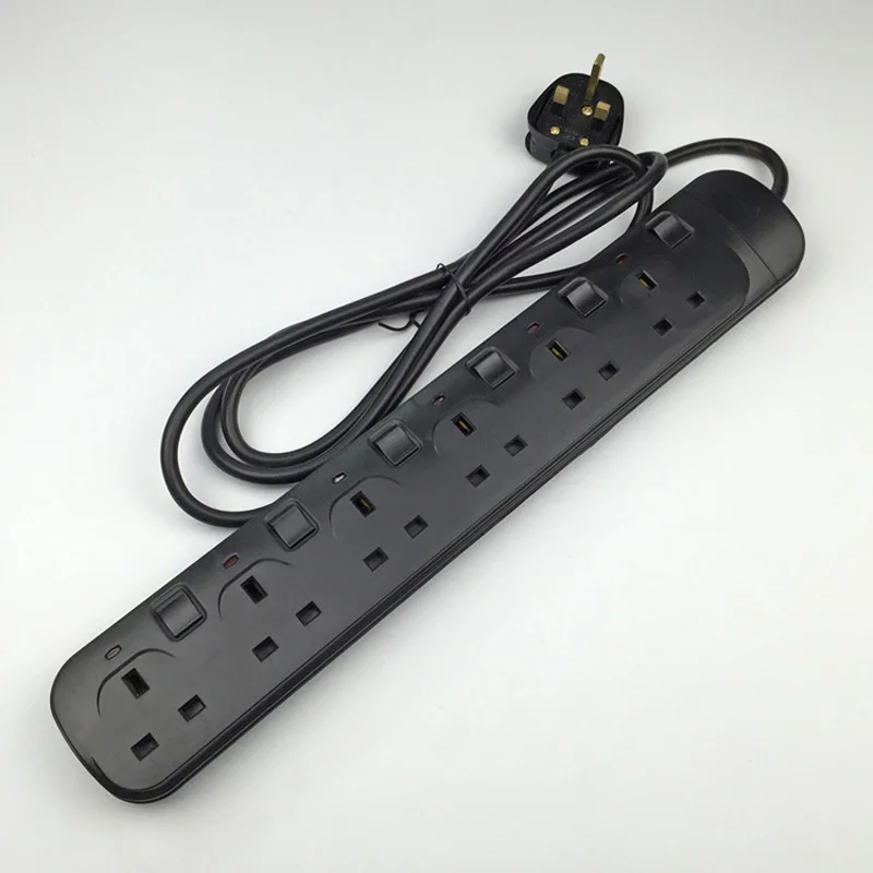 

13A 230V UK Plug Power Strip Power Sockets Smart Power Strip Plug Electrical Power Adapter with Independent switch
