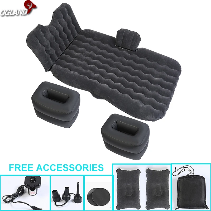 Beste OGLAND Universele Auto Back Seat Cover Air Opblaasbare Reizen Bed Matras Voor Voertuig Nieuwe Ontwerp Sofa Outdoor Camping Kussen
