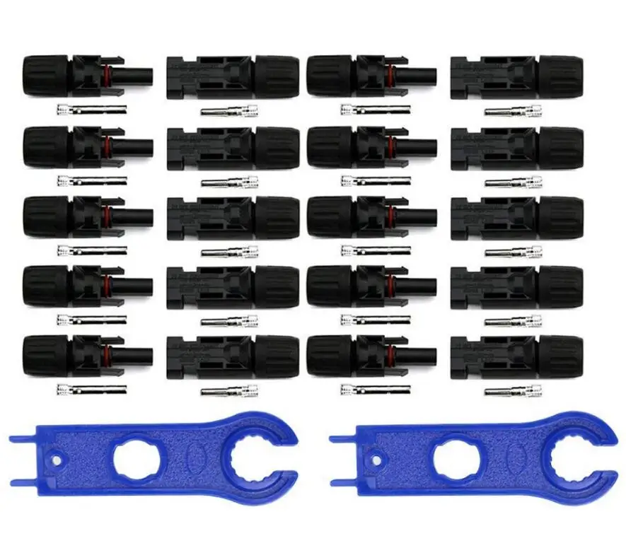10 пар xMC4 разъем+ 1 пара гаечный ключ мужской женский 30A Кабельный разъем MC4 разъем панели солнечных батарей филиал серии подключения солнечной системы