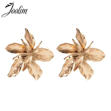 Ювелирные изделия joolim оптом/золото Цвет Цветок Серьги гвоздики большие серьги для женщин