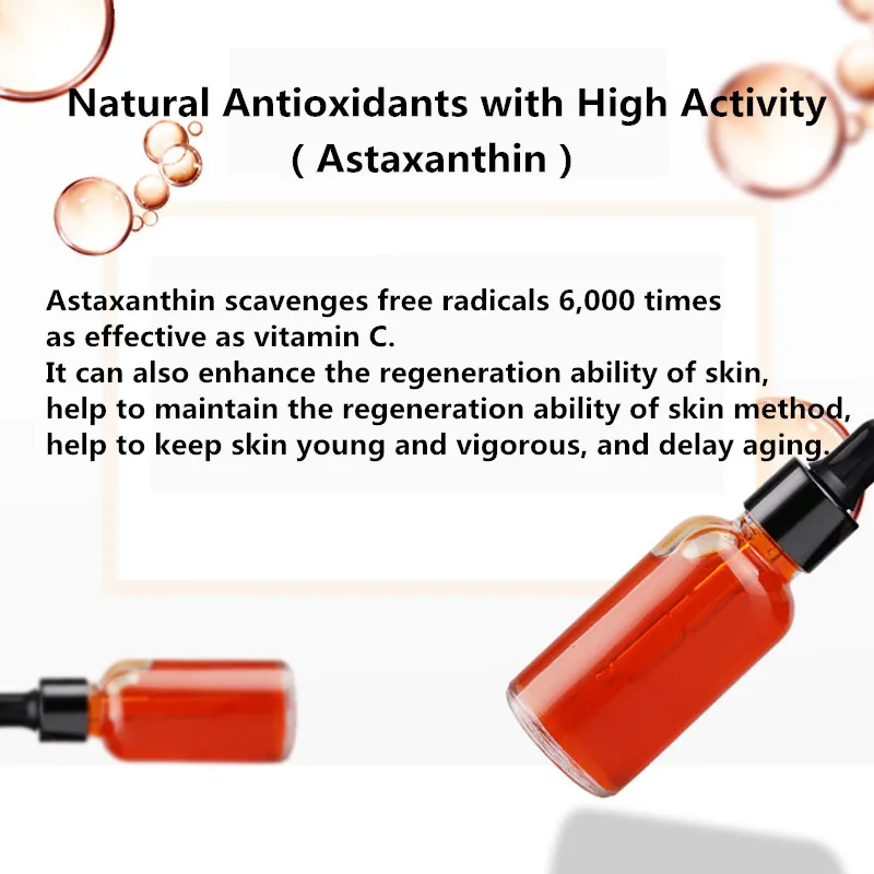 Astaxanthin раствор антиоксидантная эссенция осветляет цвет кожи улучшает тусклый эссенция для лица средства для ухода за кожей