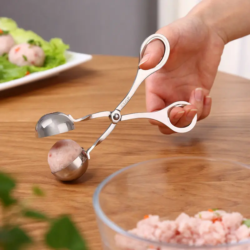high quality Meatball Maker Stainless Steel 304 Stuffed Meatball Clip Fish Meat Rice Ball Maker Mold