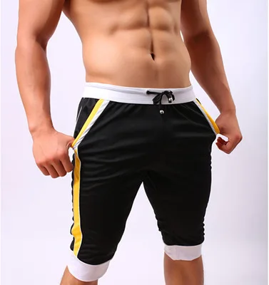 Высокое качество мужские шорты для улицы летние тонкие обтягивающие Спорт Бег Фитнес пляжные шорты, брюки Jogger тренировочные штаны