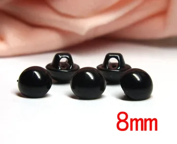 

free shipping!!!Wholesale Doll Making Supply 50Pairs 8mm Black Button Eyes Can Sewing