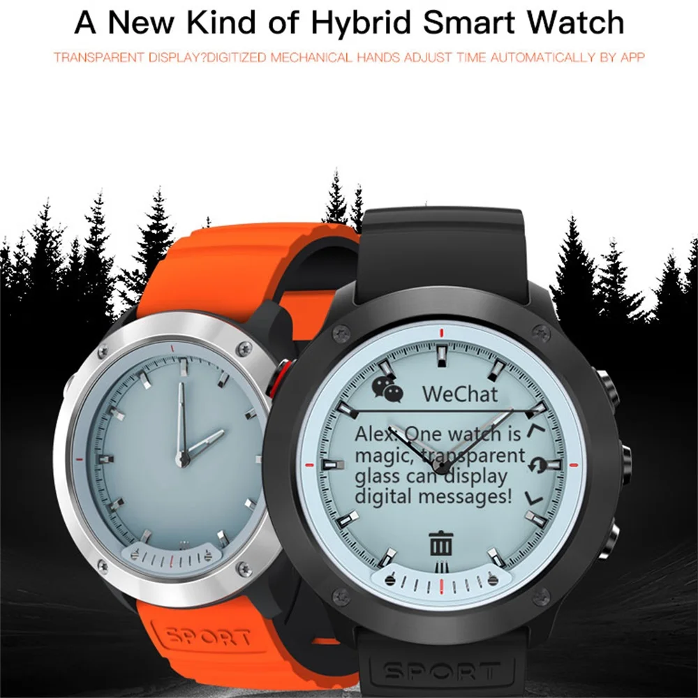 M5 Smart Watch Transparent Screen Smart Band IP68 Waterproof Heart Rate Monitor Hybrid Smart Wristband For IOS Android