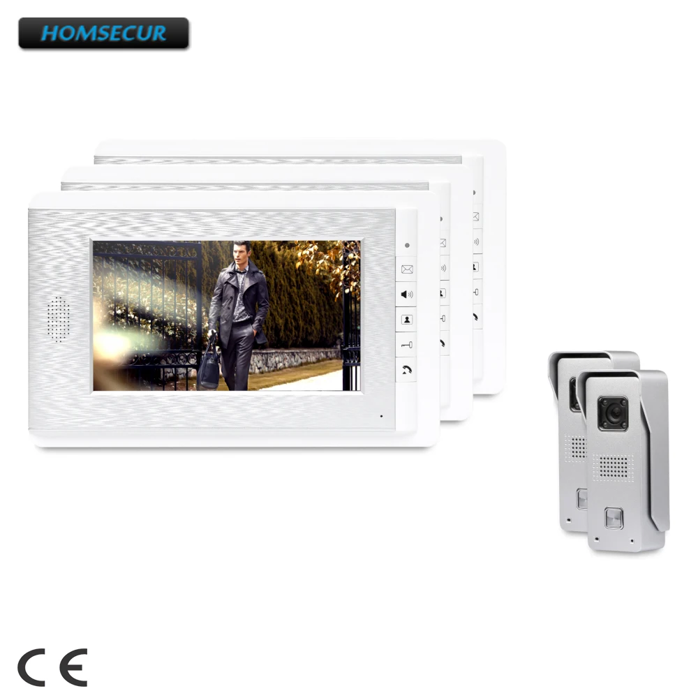 

HOMSECUR 7" Video Door Intercom System with Mute Mode for Home Security for House/ Flat : XC002+XM708-S