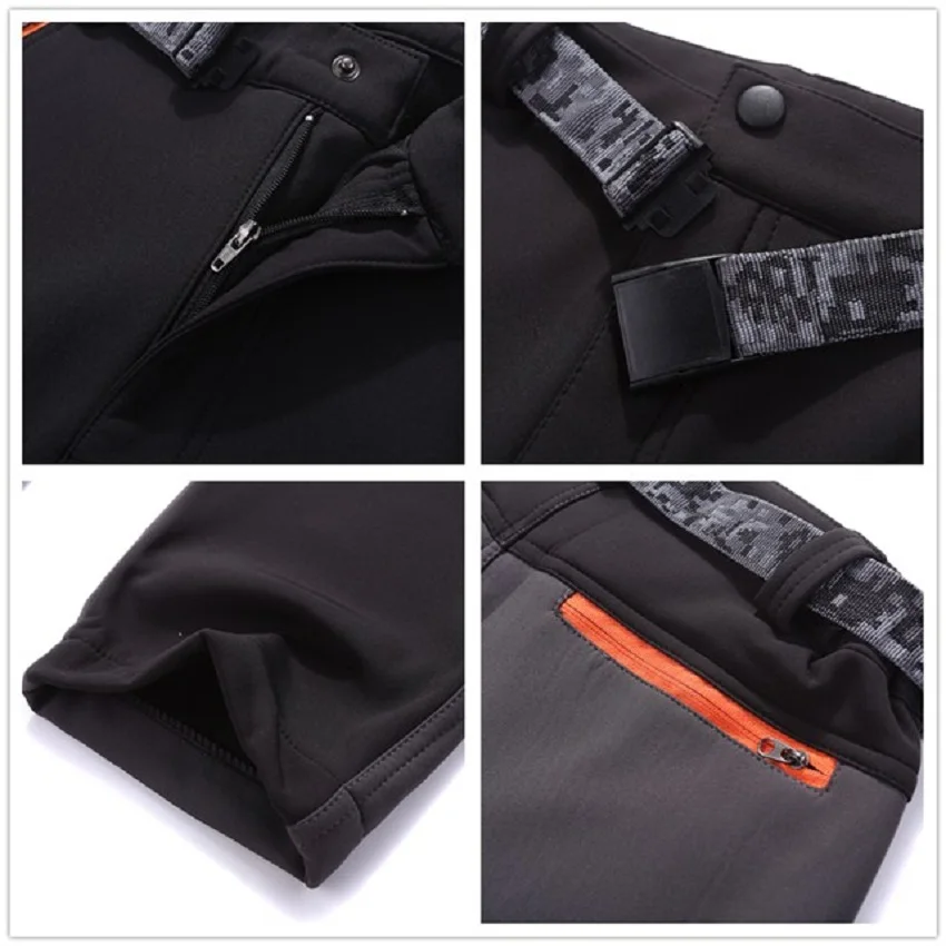 WindTaste de las mujeres de invierno al aire libre Camping pantalones impermeables de Trekking senderismo escalada Softshell deportes pantalones de lana Pantalones de mujer KB004