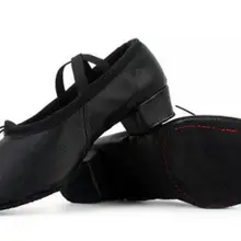 Кожаная танцевальная обувь для занятий учителем; Танцевальная обувь; балетки на каблуках; скидка;