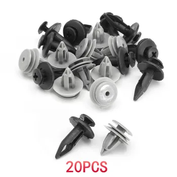 

20x Plastic Sill Moulding & Side Skirt Trim Fastener Clips For Jaguar X-Type C2S9354020 C2C8963020 Black & Grey