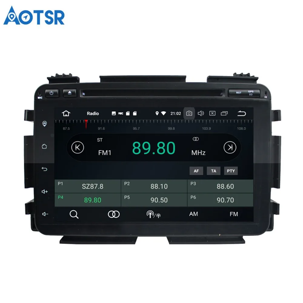 Автомобильный DVD плеер Aotsr Android 8 0 7 1 GPS навигация для Honda HRV 2015 VEZEL мультимедийный