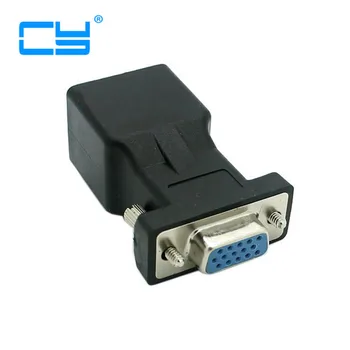 

Extender VGA RGB HDB 15pin Female to LAN CAT5 CAT6 RJ45 Network Cable Female Adapter